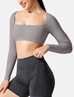 super crop top long sleeve